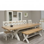 Deluxe Painted X-Leg Extending Dining Table